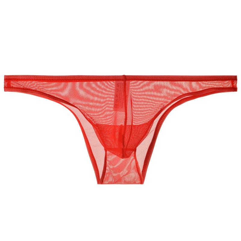 Ultra Thin Sheer Briefs Men Sexy Underwear Cooling Knickers Low Rise Bulge Pouch Underpants Soft Mesh Panties Male Lingerie