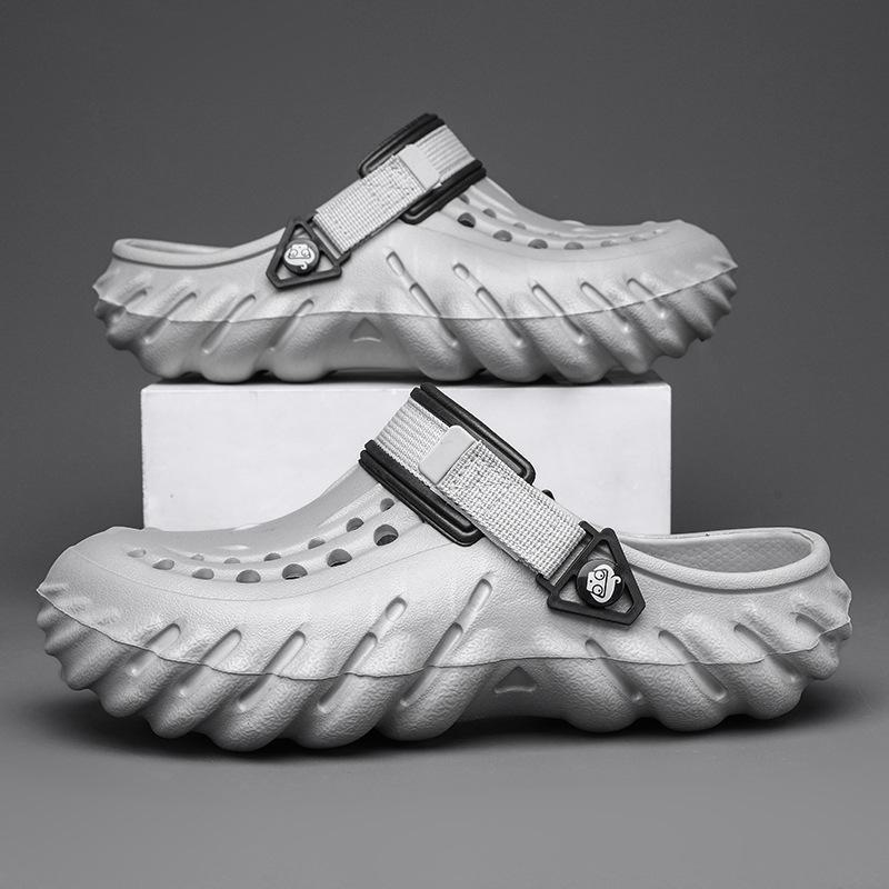 

Мужские дышащие сандалии с закрытым носком для сада и пляжа 38 серый