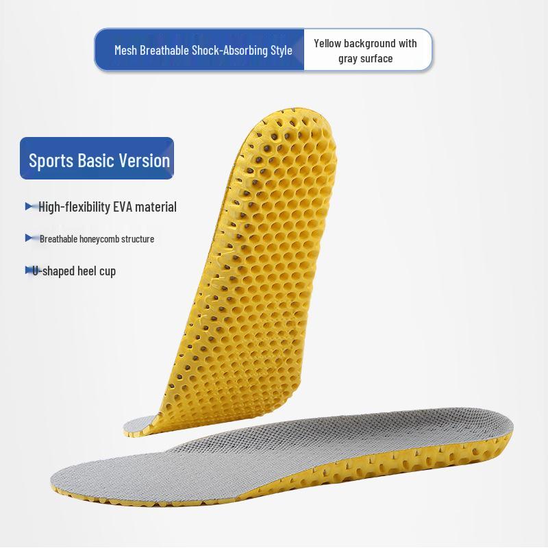 

Men s and Women s Summer Honeycomb Sports Insoles - Breathable, Shock-Absorbing, Sweat-Absorbing, Non-Deodorizing Shoe Pads. 35-40# [Adjustable Size Range]
