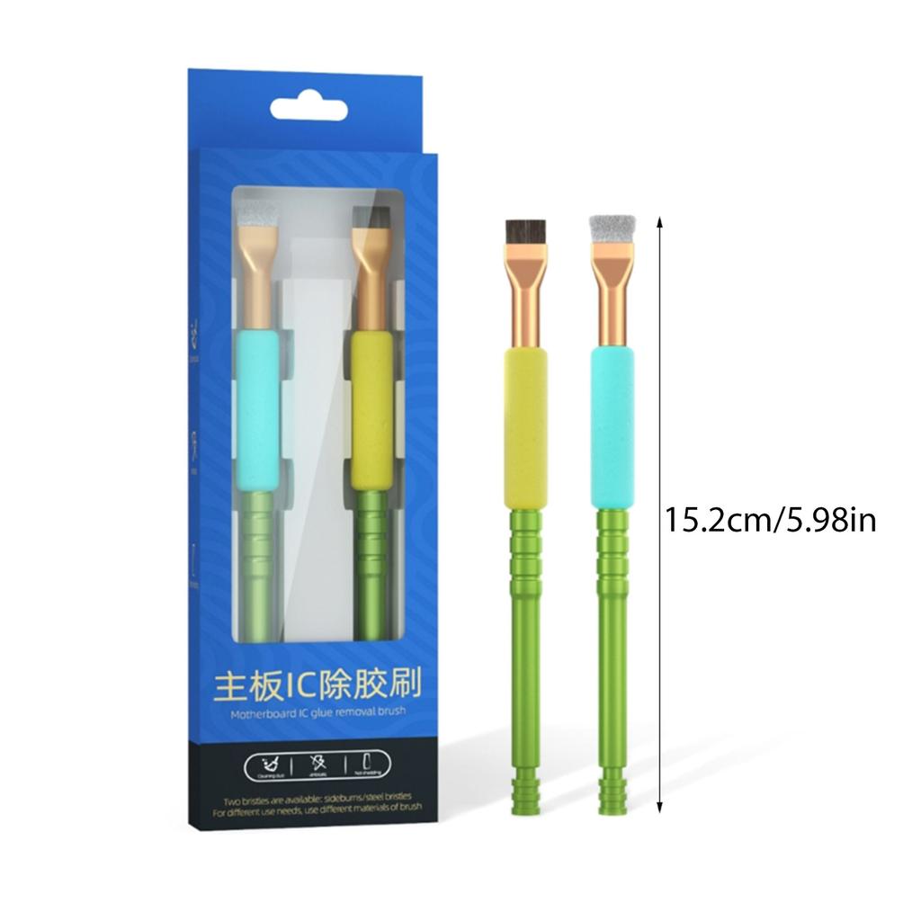 2Pcs ESD Safe Brush Cleaning Tool for Phone Motherboard Cleaner IC Glues Removal Cleaning Mobile Phone Repair Tool