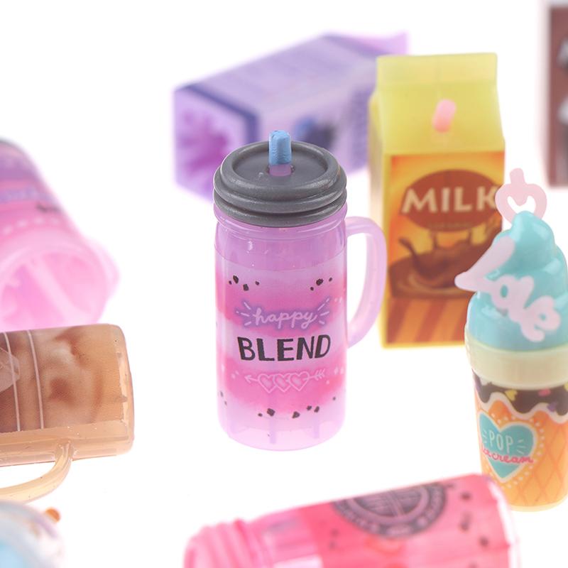 3Pcs/Set 1:12 Dollhouse Miniature Drink Bottles Juice Drink Doll Kitchen Toy