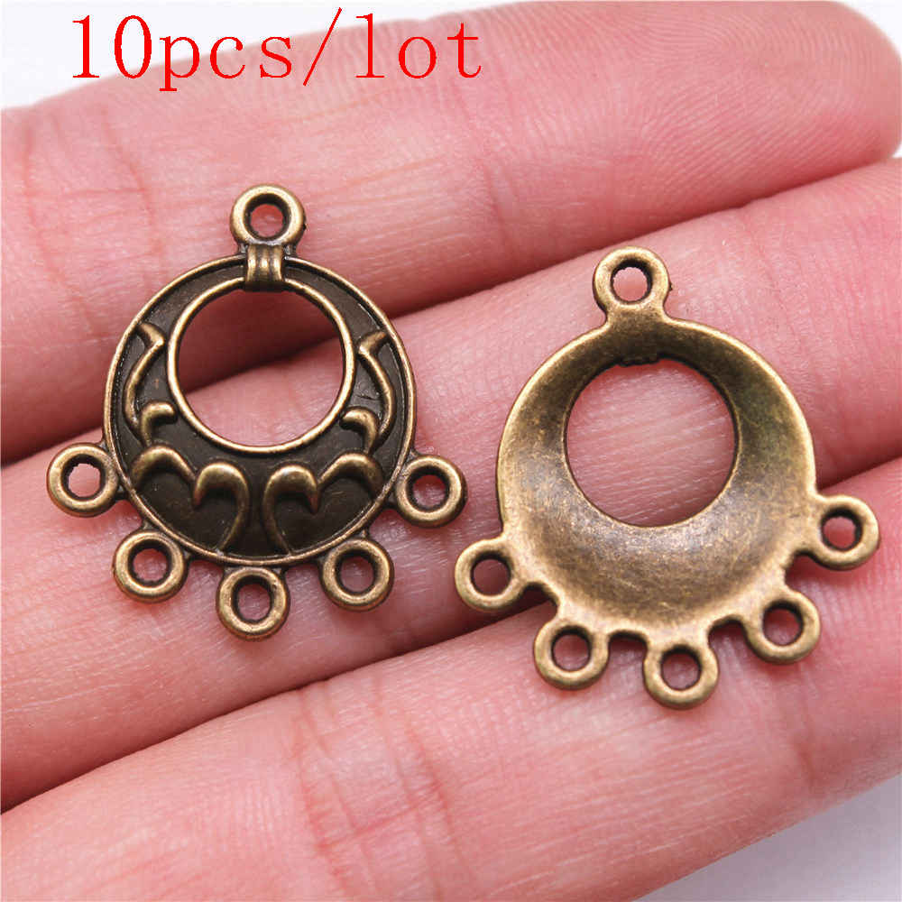 Round Perforated Earring Connectors Components Jewellery Making Supplies Art Crafts Diy Make Accessories