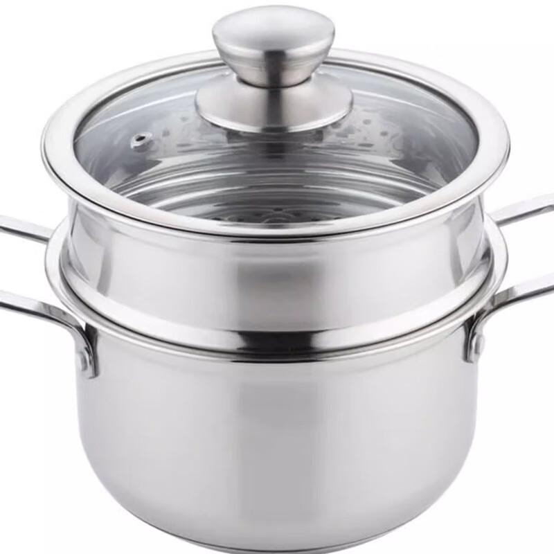 Shangsheng 24CM Stainless Steel Double-Layer Steamer Pot