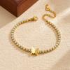 Gold Butterfly Zircon Tennis Bracelet For Women Dainty Jewelry