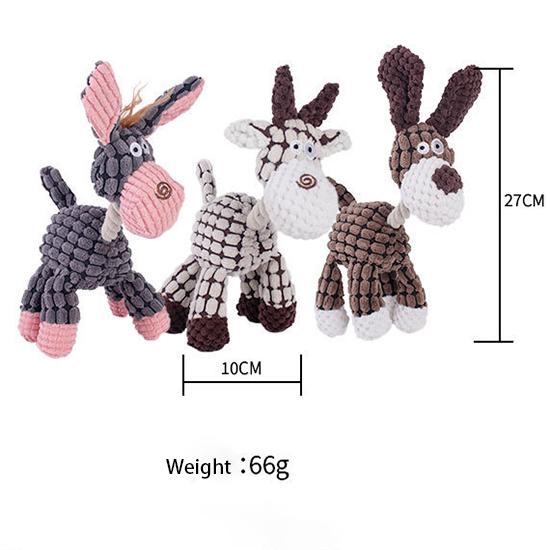 Jucărie pentru câini de pluș Animale în formă rezistentă la mușcături Jucării scârțâitoare Jucării pentru câini din velur pentru câini mici și mari Cățeluș Accesorii de dresaj