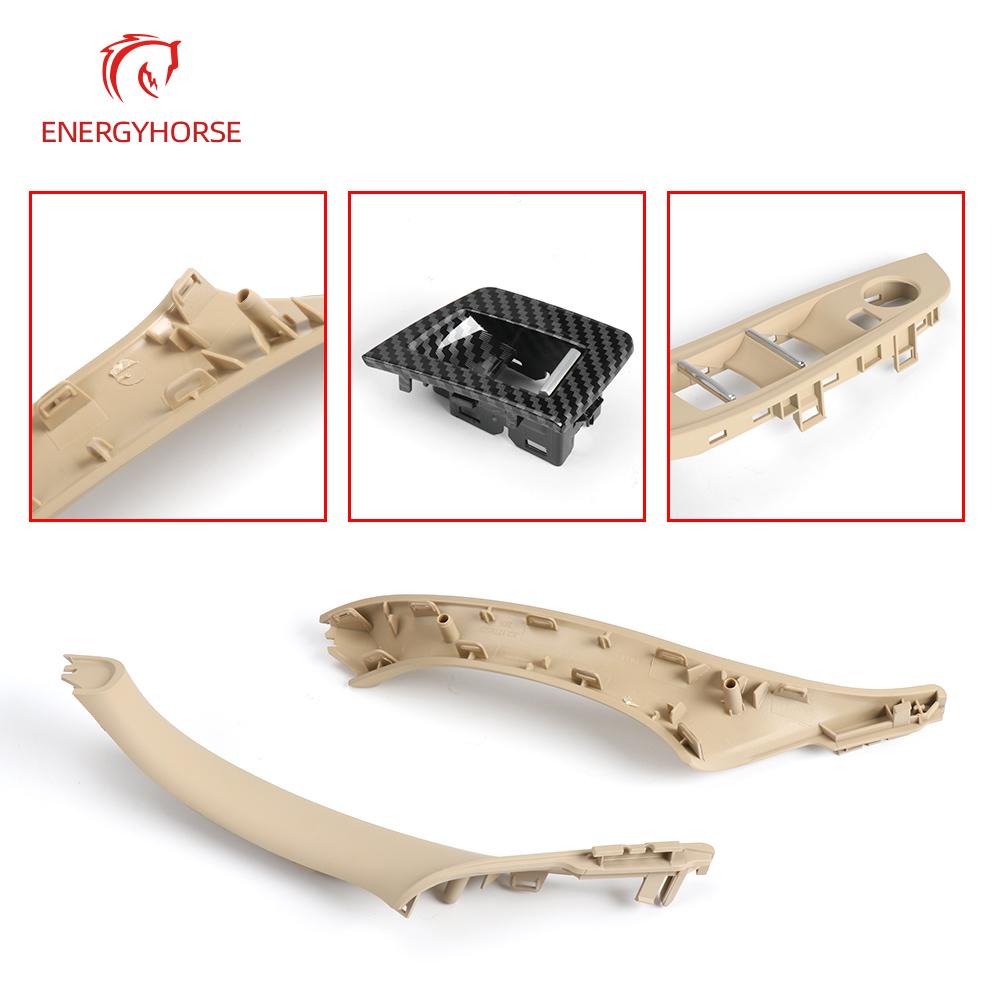 For BMW 5 Series Car Interior Inner Door Handle Panel Pull Trim Cover Window Switch Panel Handle Set For BMW F10 F11