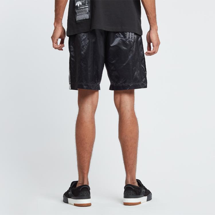 Adidas Originals X Alexander Wang Satin Loose-Fitting Sports Shorts Men Bottoms Black CV5257