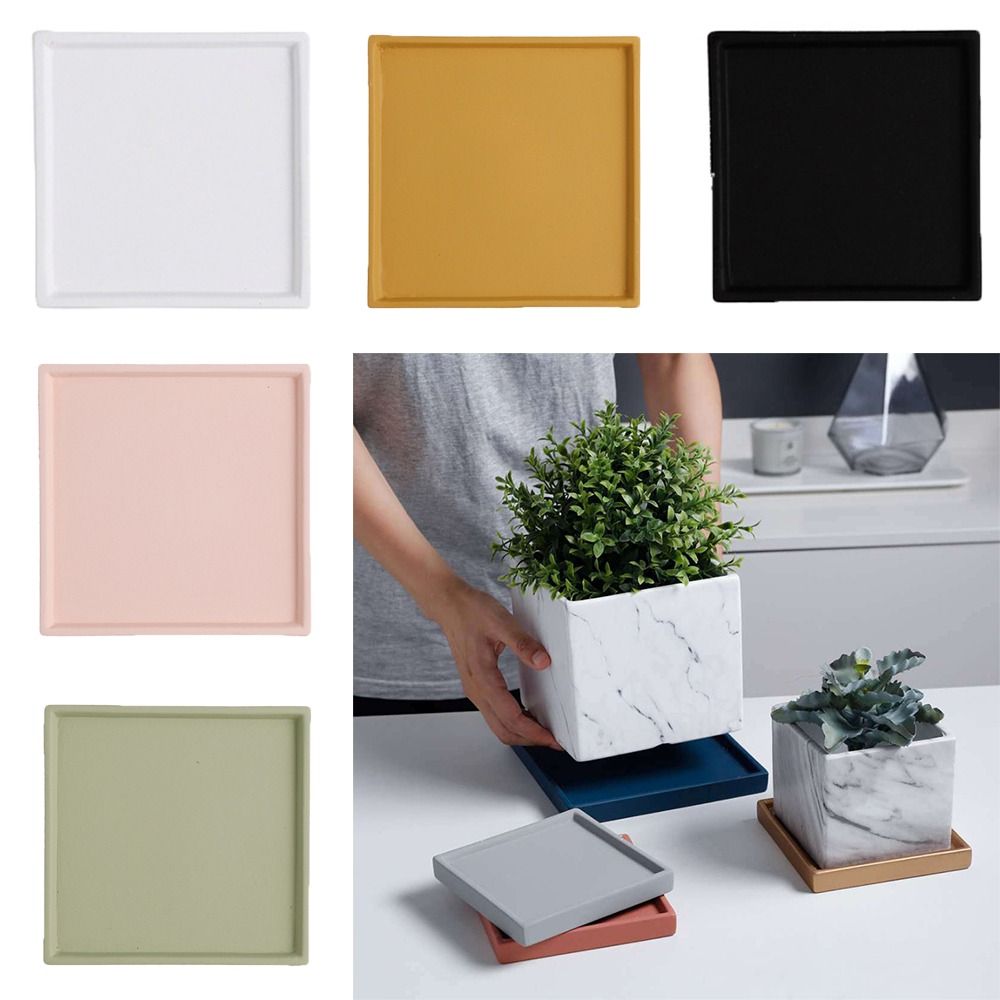 

2 шт. квадратное блюдце для растений 12*12 см поднос для хранения в ванной комнате блюдца для растений для внутреннего и наружного использования