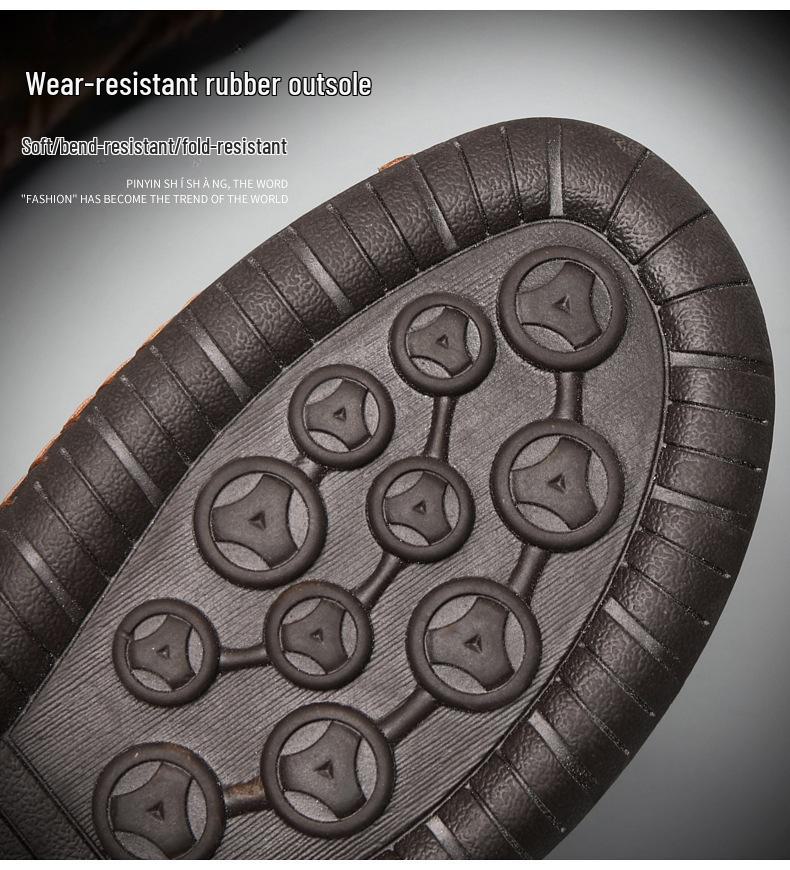 Męskie skórzane sandały Cross-Border Baotou: Buty z miękką podeszwą, antypoślizgowe, dwufunkcyjne, do noszenia na zewnątrz i na plaży.