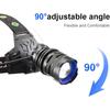 Far LED Putere Mare Luminozitate Mare Far LED Reîncărcabil prin USB Zoom Lanternă Frontală Rezistentă la Apă Lanternă de Exterior Camping Pescuit