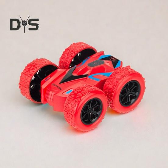 4-teiliges doppelseitiges Flip-Stunt-Auto-Spielzeug mit vier TPR-Rädern und Trägheitsantrieb, LKW-Spielzeug für drinnen und draußen, Geländewagen-Spielzeug, Geschenke für Kleinkinder, Jungen und Mädchen