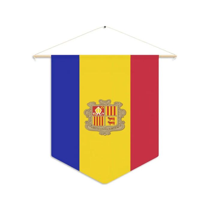 Drapeau - Andorre - 30 x 45 cm - Polyester - Impression recto/verso - Accessoires inclus