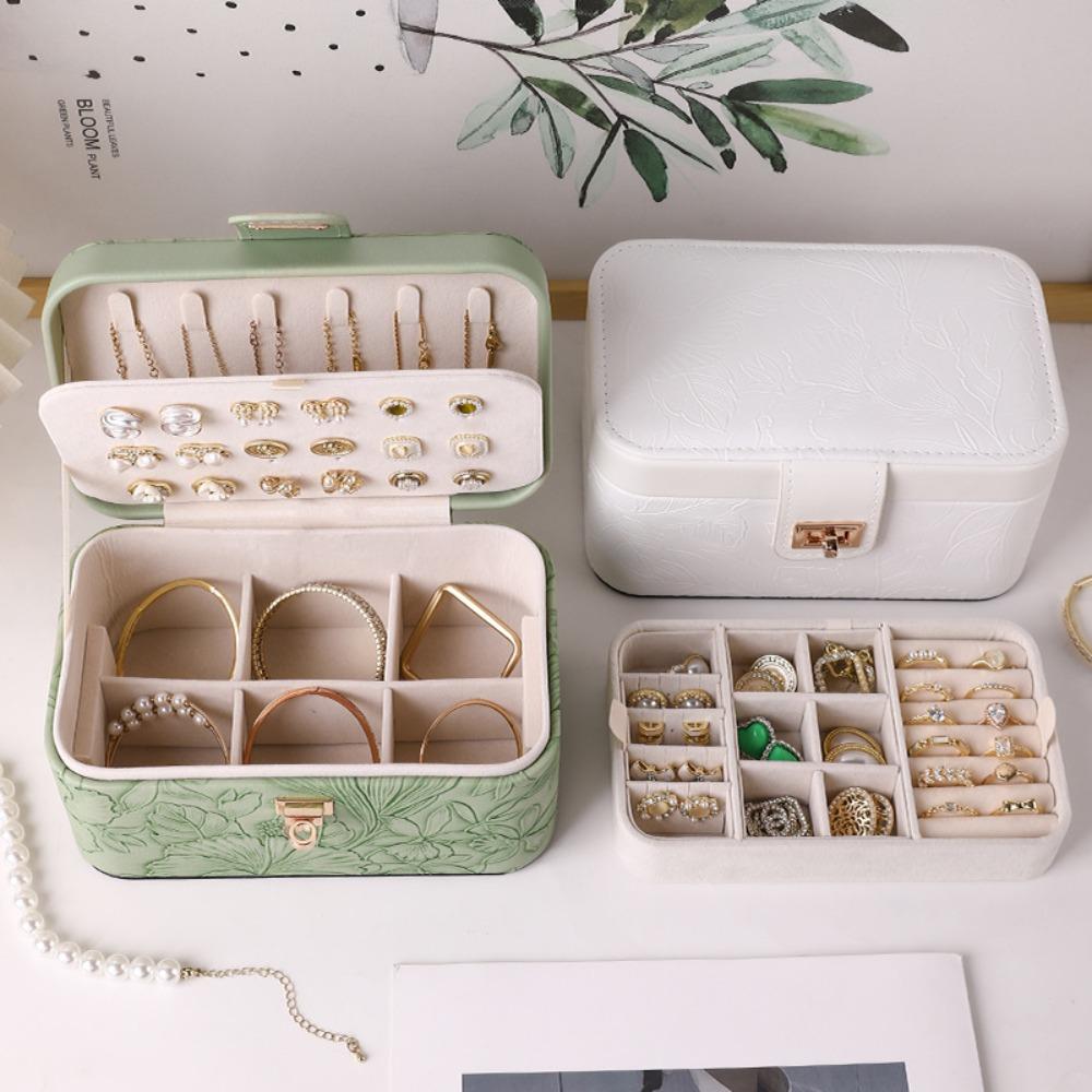 Jewelry Box Pattern Bracelet Storage Box Travel Large Capacity Jewelry Ring Necklace Packaging Box