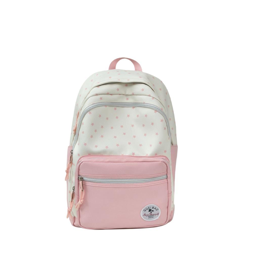 New backpack casual schoolbag women s large capacity backpack college student backpack advanced sense . розовый