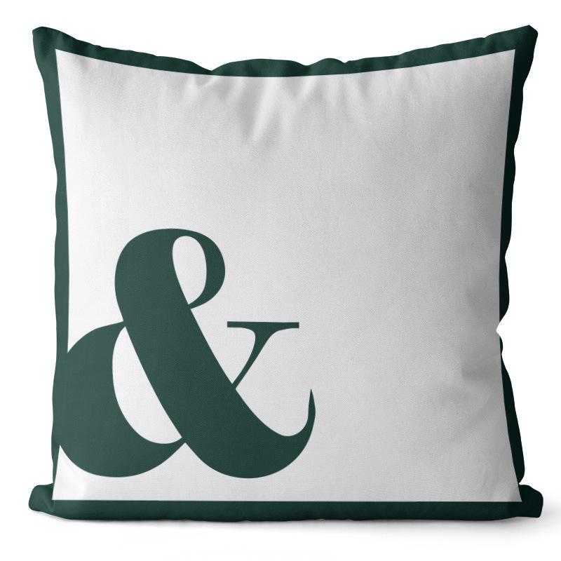 

Orange Nordic Simple Green Geometric Pillow Elk Zebra Pattern Cushion Office Living Room Sofa Backrest 45 * 45Cm without pillow core