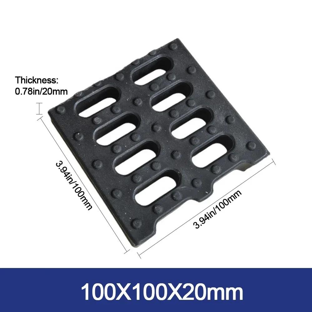 

New High Strength Trench Cover Rectangular Black Sewer Trench Plate Grid Resin Plastic Grate Driveway Basement
