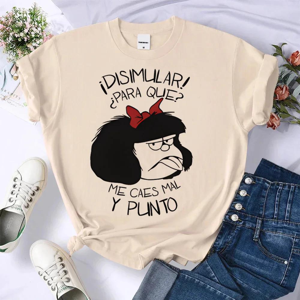 Mafalda Tshirt Women Harajuku T-shirts Female Anime Clothing