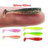 10Pcs Soft Lures Worm Baits Small Fishes Tail Swimbaits Lures Fishing Baits
