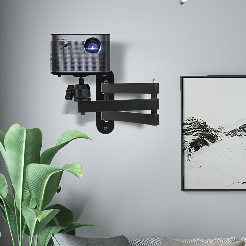 360° Rotating Projector Mount Dual-Axis Adjustable Foldable Aluminum Alloy Ceiling Wall Bracket