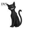 Schwarze Katze Statue für Halloween 3D Gedruckte Figur, Gotischer Stil Böses Schreibtischornament, Fotografie Requisiten Dunkle Fantasie Sitzend Haus Tischplatte