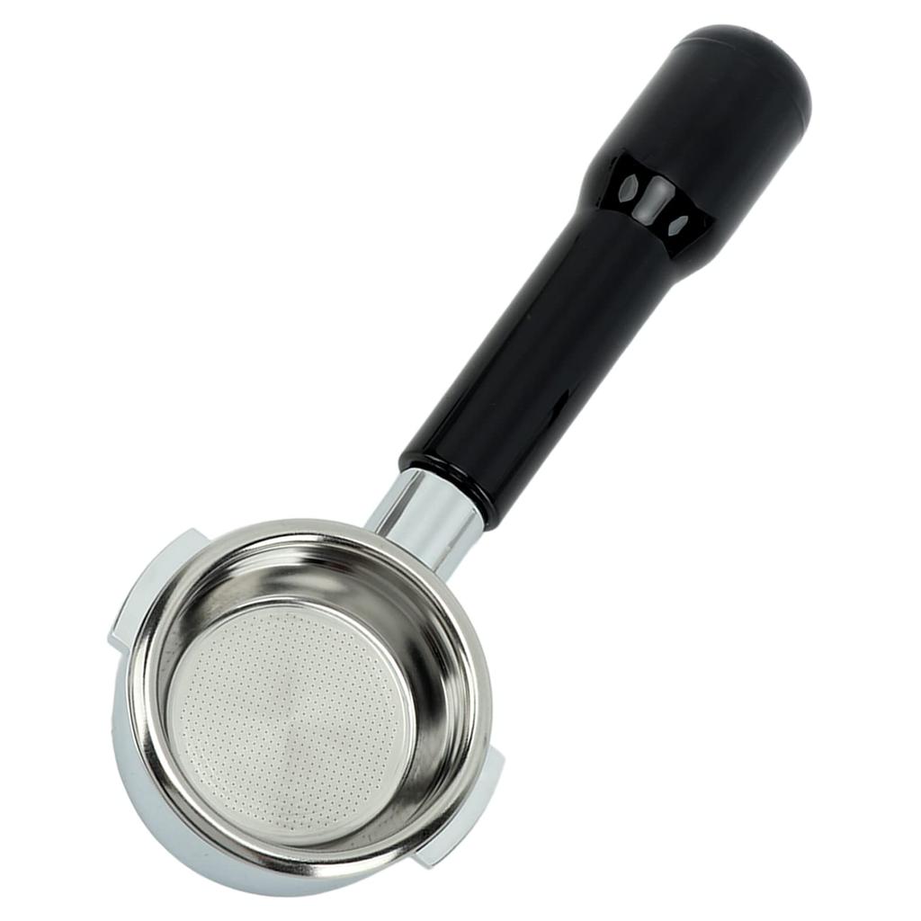 Xuuyuu 58mm Coffee Bottomless Portafilter with Removable Filter Basket for Expobar, Rocket, Faema, and Rancilio (Black)