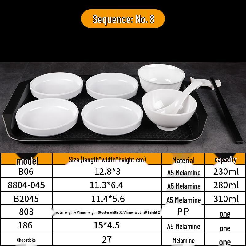 Qianxing Melamine Fast Food Dining Set