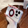 For iPhone 15 Pro Magnetic Case Clear Back Phone Cover TPU+PC with Ring Logo View
