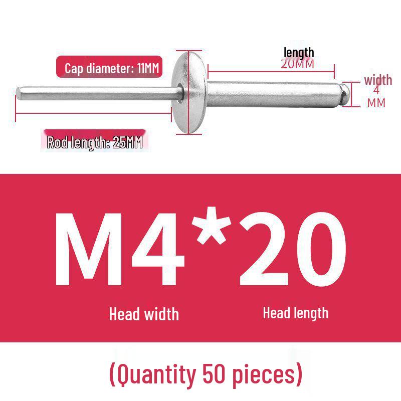 Aluminum Large Flange Round Head Rivets for Automotive