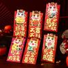 6pcs Cartoon Chinese Red Envelopes Horse Year Lucky Money Envelopes  Kids Gift