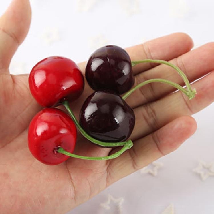 10 Pair False Cherry Decorations Artificial Cherries Props for Shopping Mall