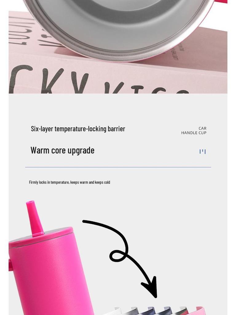 40oz Bärbar Rostfri Dubbelväggig Ismugg med Sugrör - Stor Kapacitet & Isolerad.