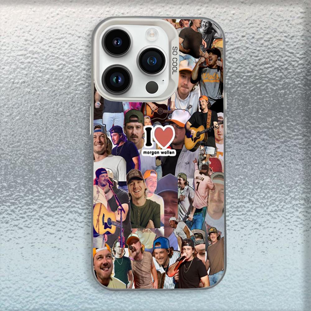 Singer M-Morgan Wallen Phone Case For iPhone 16,15,14,13,12,11,Mini,Pro,MAX White Matte Shockproof Cover iPhone12mini
