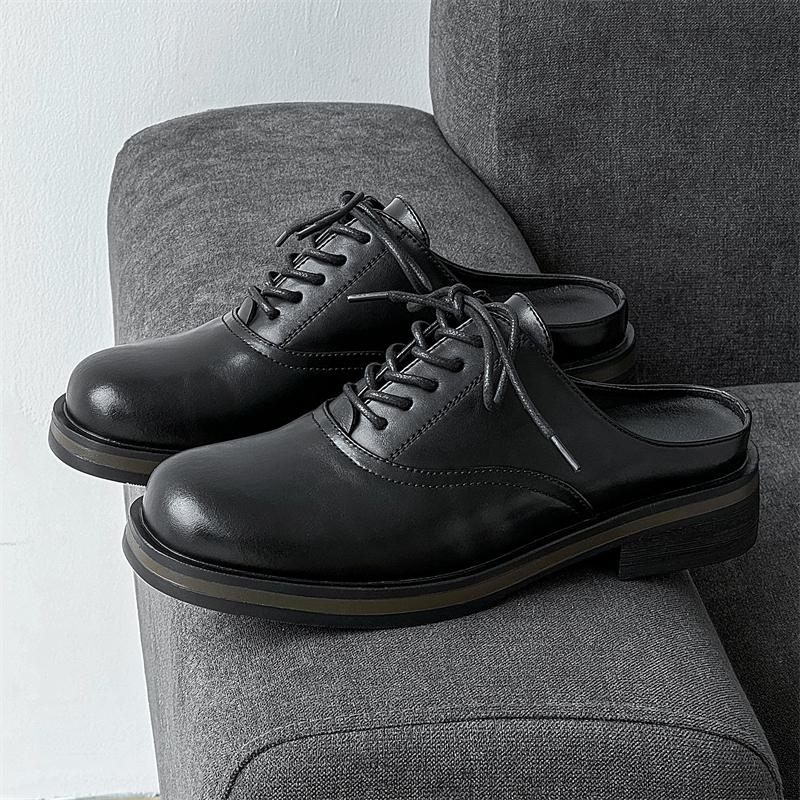 Fashion Men Casual Leather Business Shoes 2025New Formal Genuine Leather Flat Designer Shoe Fashion Social Elegance Trendy Walking Shoes