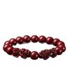 Cinnabar Double Pixiu Beaded Bracelet - Gift for Husband, Girlfriend, Holiday, or Benmingnian.