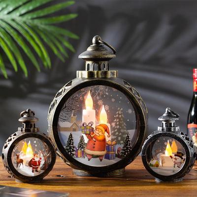 Vintage Weihnachts Nachtlicht Ornamente – Festliche Leuchtende Fensterdekoration & Schreibtischdekoration