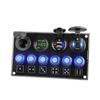24V 12V 6 Buttons Toggle Switch Panel with Digital Voltage Tester USB Charger QC3.0 Quick Charge Car Power Adapter Boat Caravan