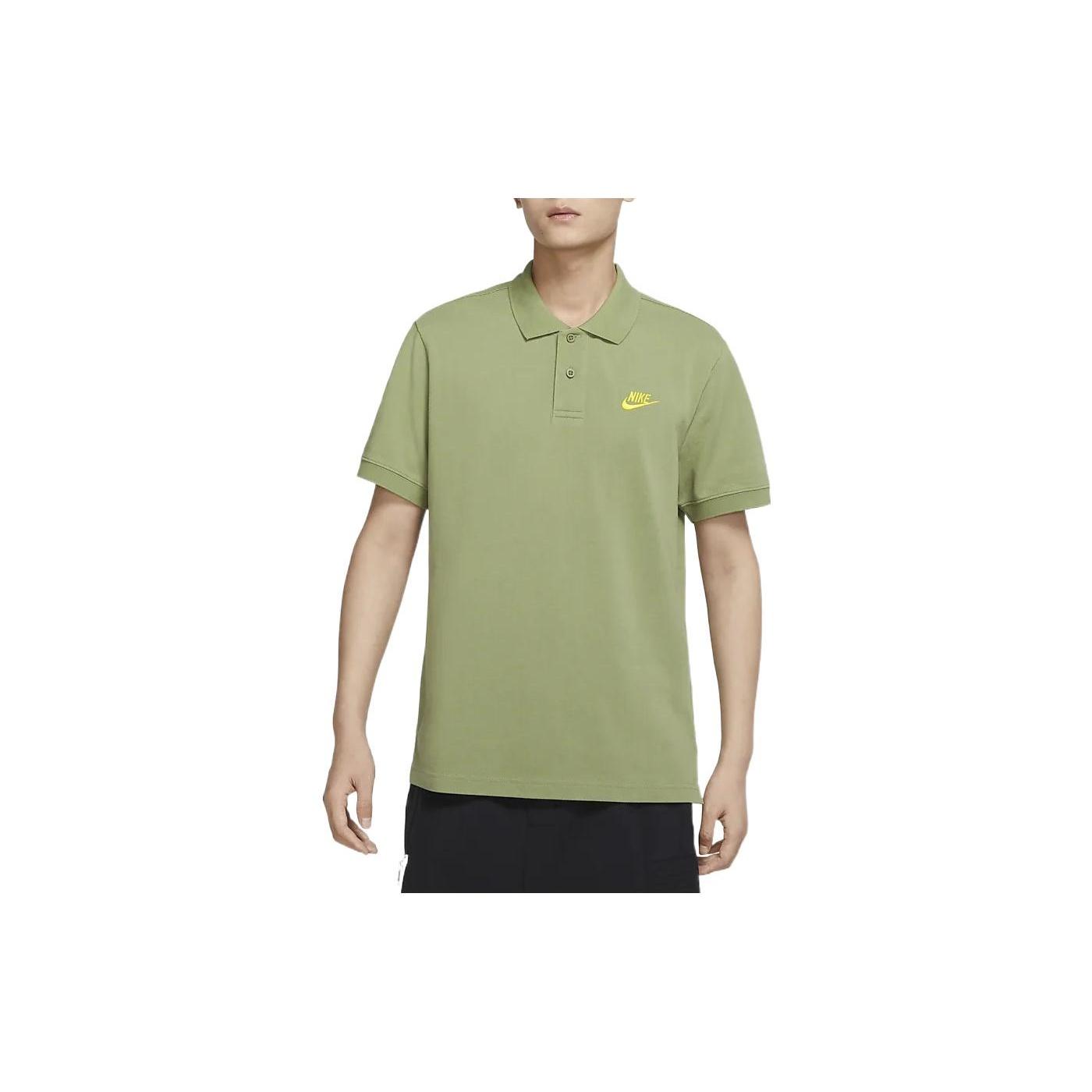 Nike Sportswear Solid Color Logo Embroidered Short Sleeve Polo Shirt Green Men s CJ4457-334 XXL