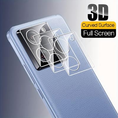 2 Stück 3D Gebogenes Kameraobjektiv Gehärtetes Glas für Xiaomi 13T Pro 13 Ultra 13 Pro 12T Pro Redmi Note13 Pro Plus Schutzhülle für Kameraobjektiv aus Glas