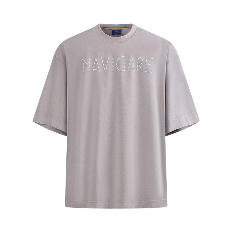 NVG·YOUNG Men's Distressed Cotton Round Neck Short Sleeve T-Shirt