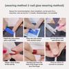 New Autumn&Winter Amber Smudging Design Candy-colored Cat's Eyes Handmade Press On Nails Short Fake Nails Gift for Girls&Women