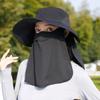 Women's Bucket Hat Summer Hats For Women Sun Protection Outdoor Fishing Hat Mask Neck Sunshade Anti UV Fisherman Cap Foldable