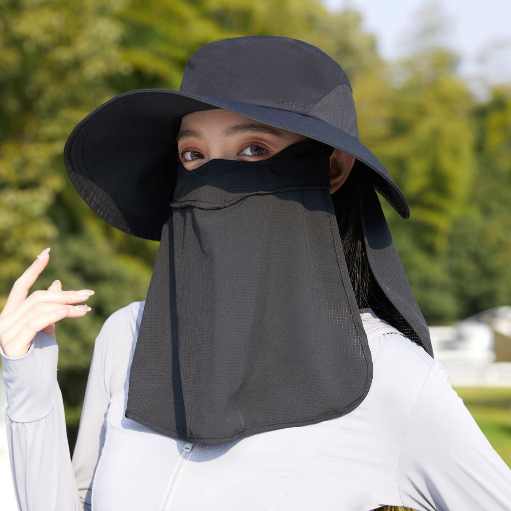 Women's Bucket Hat Summer Hats For Women Sun Protection Outdoor Fishing Hat Mask Neck Sunshade Anti UV Fisherman Cap Foldable