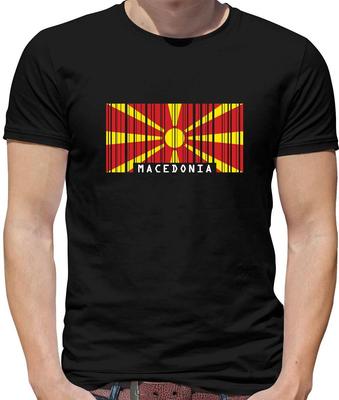 Mazedonien Flagge Herren T-Shirt - Skopje - Balkan - Land - Reisen - Flaggen - Geschenk