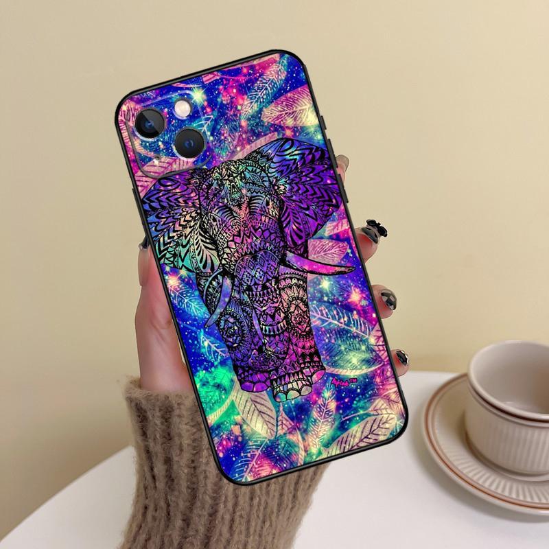 Elephant Mandala Aztec Phone Case For iPhone 17 Pro Max 14 13 12 11 15 16 Pro Max mini Plus 16e 17 Air Cover Funda