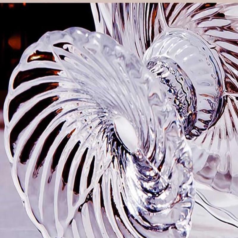 Fulaiwenci Crystal Glass High-Footed Fruit Bowl