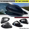Rearview Cover Side Wing Mirror Caps Carbon Fiber Pattern Black Replacement For VW Golf 7 MK7 7.5 GTD R GTI Touran L E-GOLF