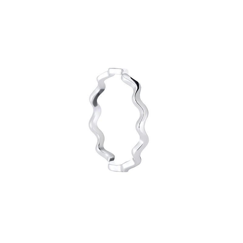 Simple wave twist combination open ring ins wind adjustable ring daily stacking
