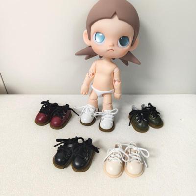 20CM Laced Leather Shoes for 1/8 BJD Dolls - Movable Doll Dress-up Shoes