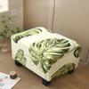 17 Styles Stretch Footstool Cover Ottoman Slipcover Pouffe Dustproof Rectangle Slipcover Print Fabric Furniture Protective Cover