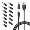 DC5.5x2.1mm Laptop Power Adapter Set - 13 Pieces, 1.5m Cord